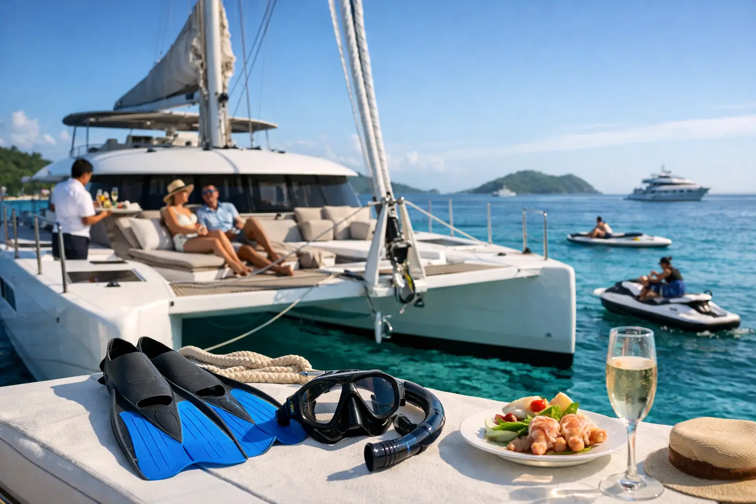 Services inclus en location de catamaran